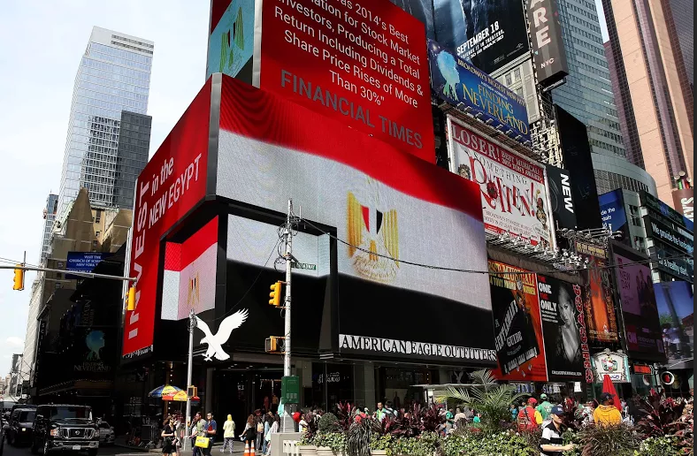 حديد المصريين تطلق حملة ” إستثمر فى مصر الجديدة” بشوارع نيويورك