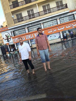 غرق أحد فروع فتح الله ماركت بمنطقة سان ستيفانوا بالأسكندرية