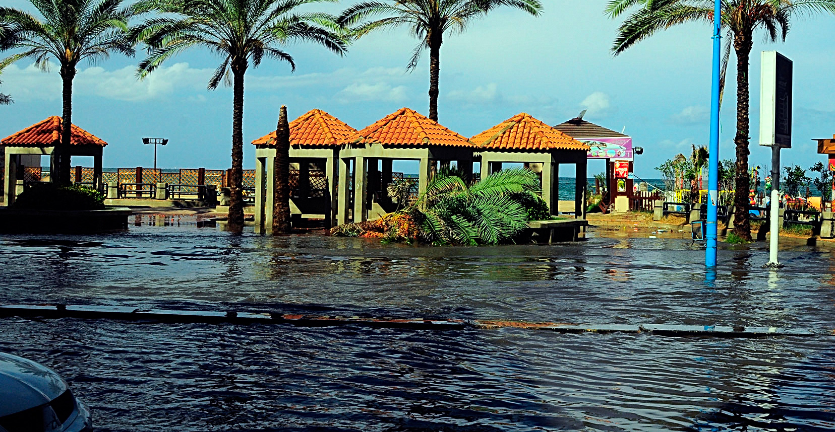 الإسكندرية تغرق ..ومياه السيول تغرق الشوارع وتجتاح المحال والمنازل وتقطع الطرق