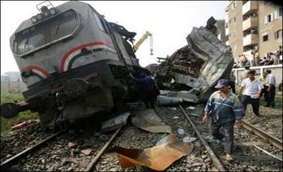 وفاة 6 وإصابة 3 نتيجة حادث قطار العياط