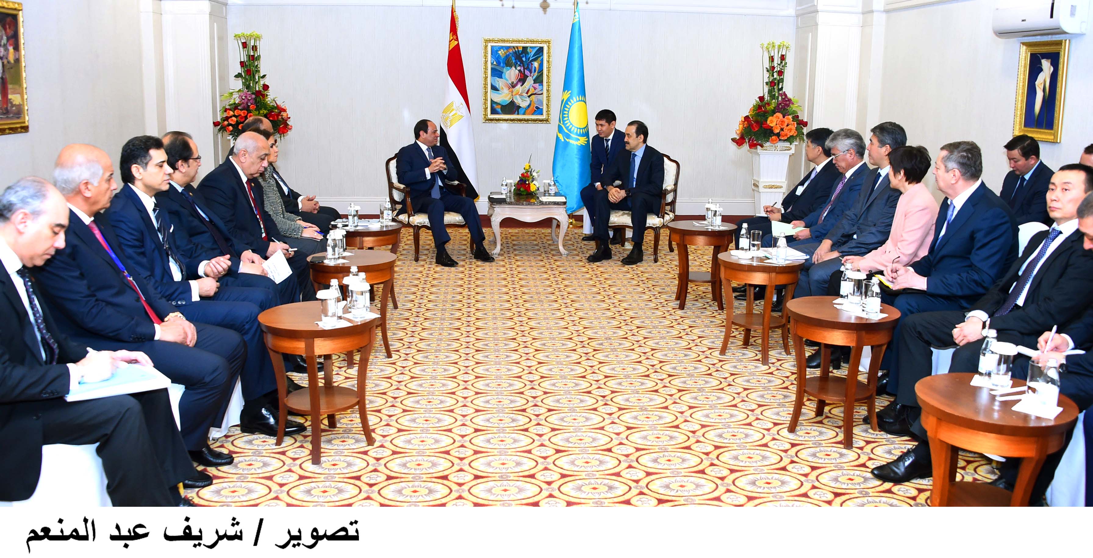 السيسى يجتمع مع رئيس وزراء كازاخستان لبحث التعاون المشترك بين البلدين