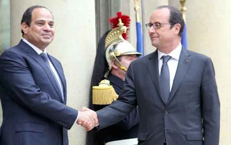 الرئيس الفرنسي و الرئيس المصري