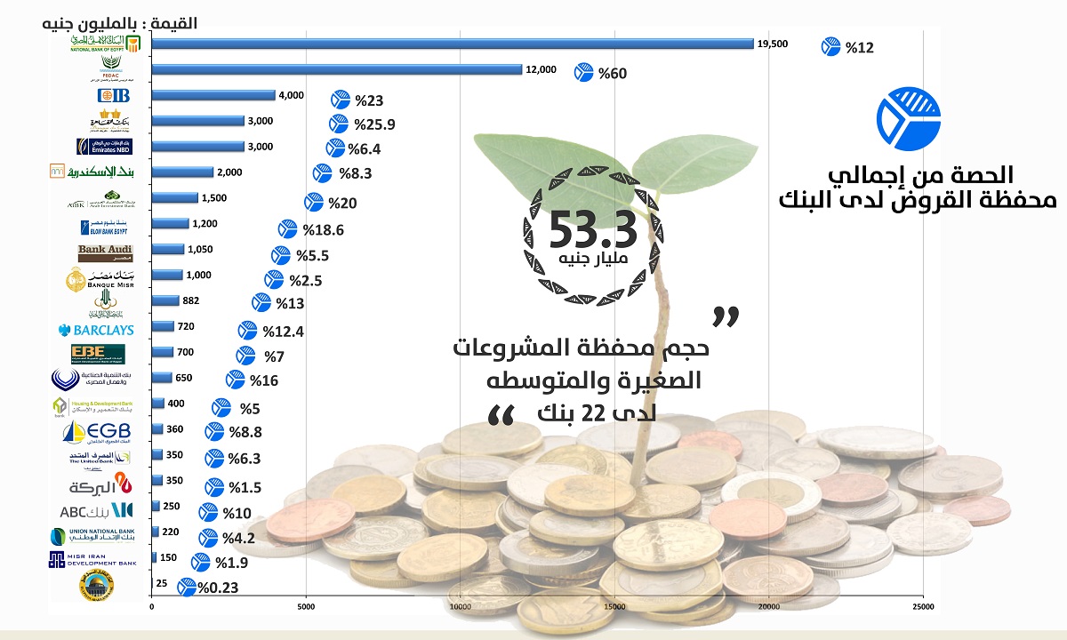 “البورصة” ترصد خريطة تمويل الـ”SME’s” بالبنوك