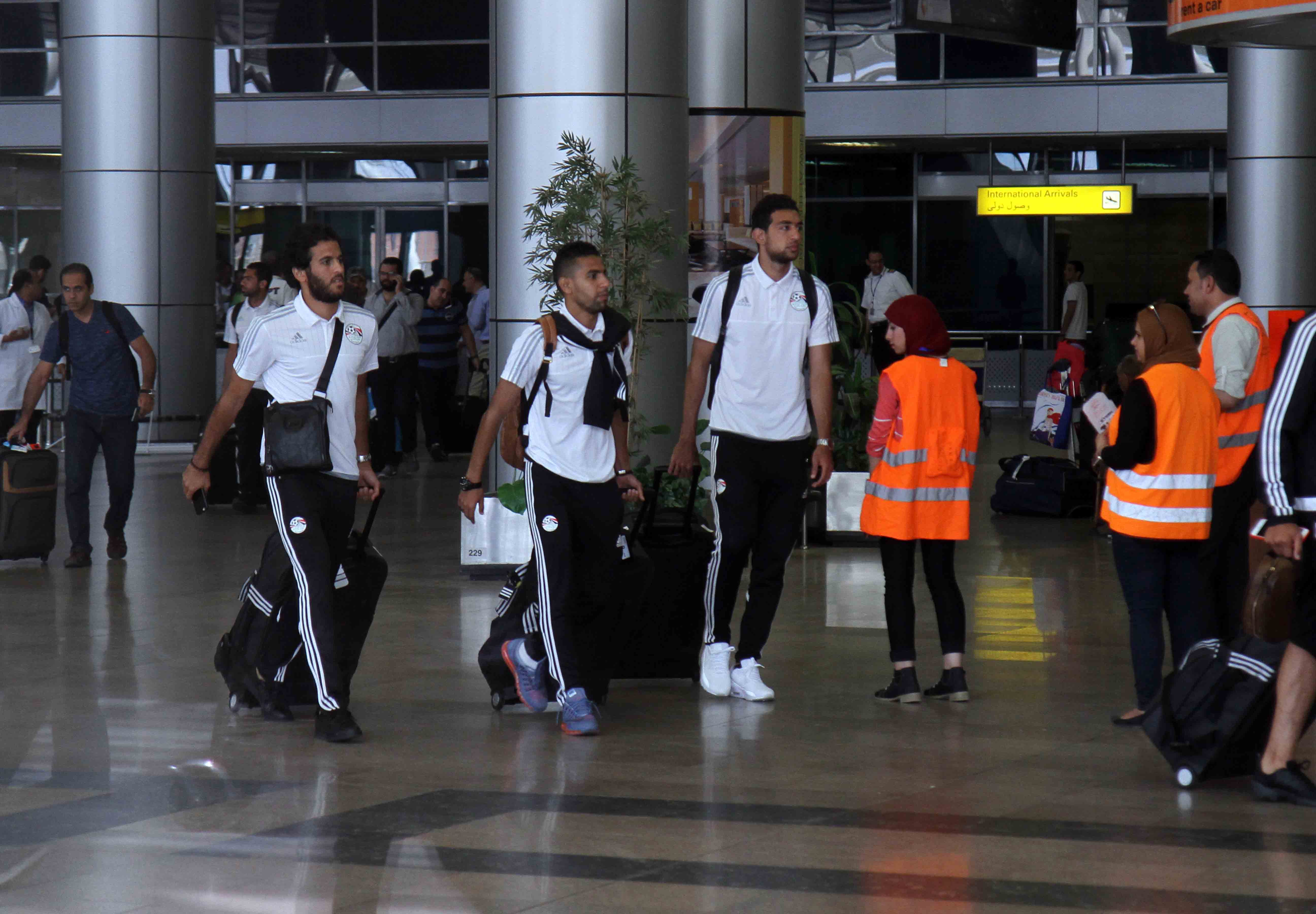 وصول منتخب مصر لمطار القاهرة