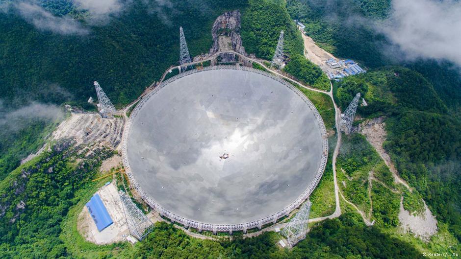 الصين تركب أكبر تلسكوب لاكتشاف مخلوقات الفضاء