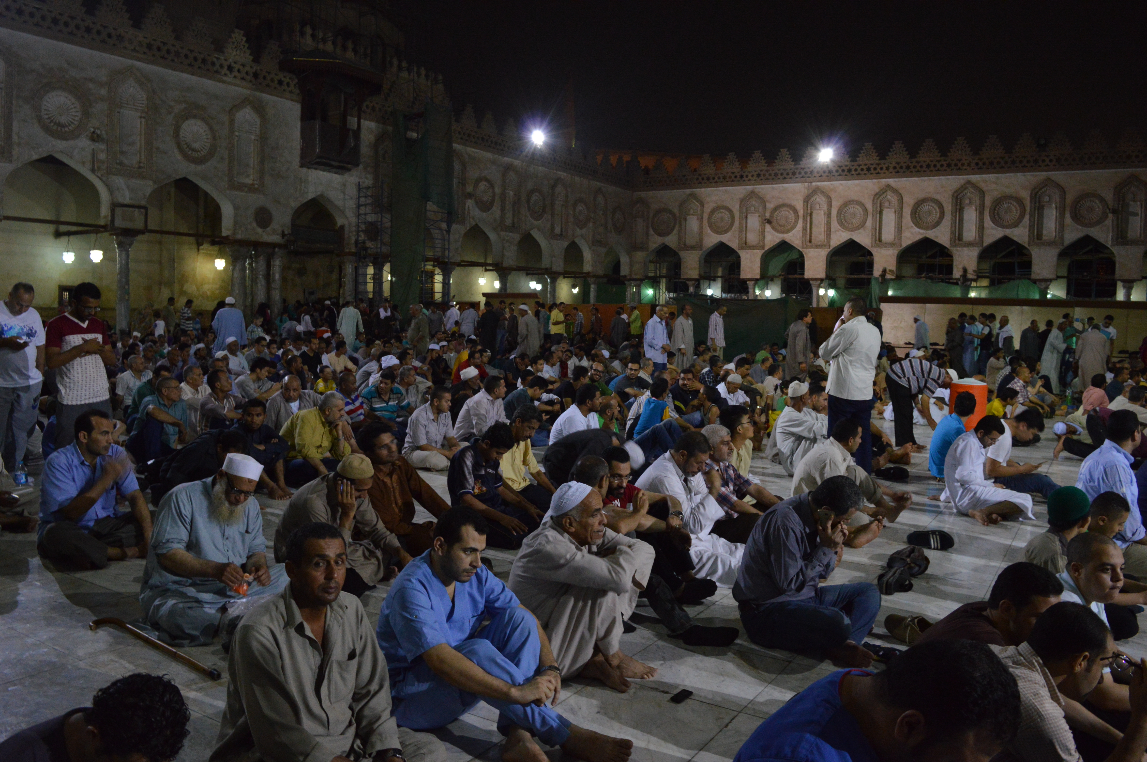 صلاة التراويح بالمسجد الأزهر فى احتفالية ليلة القدر
