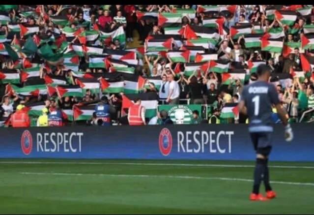 جماهير “اسكتلندا” ترفع علم فلسطين للمرة الثانية في مواجهة “إسرائيل”