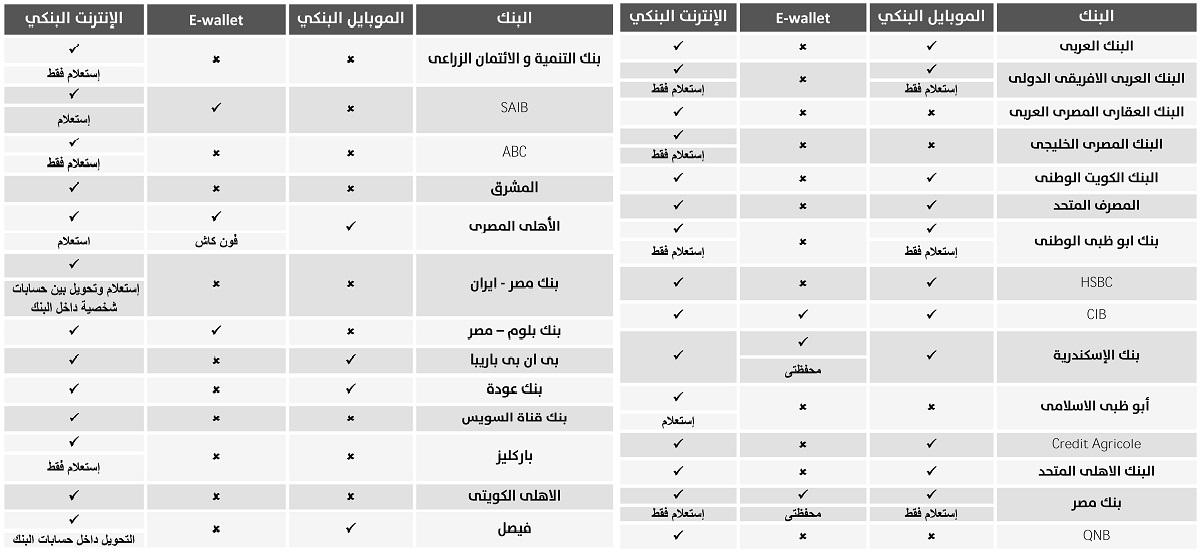 “بنوك وتمويل” تنشر خريطة منتجات التكنولوجيا بالقطاع المصرفى