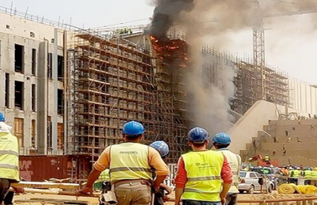 حريق المتحف المصرى الكبير