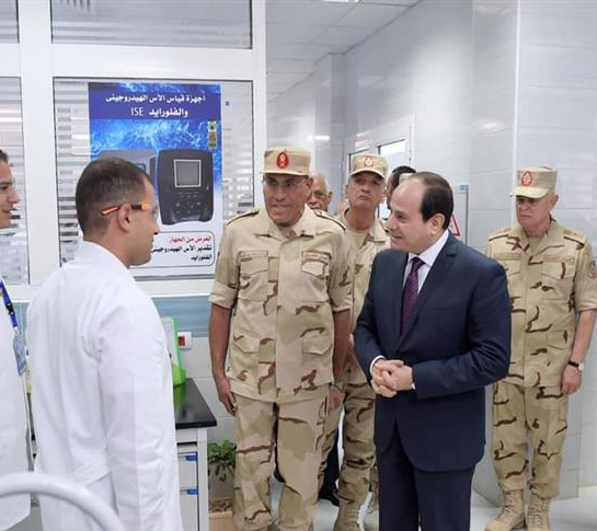 السيسى يفتتح مجمع الإنتاج الحيوانى المتكامل فى الفيوم