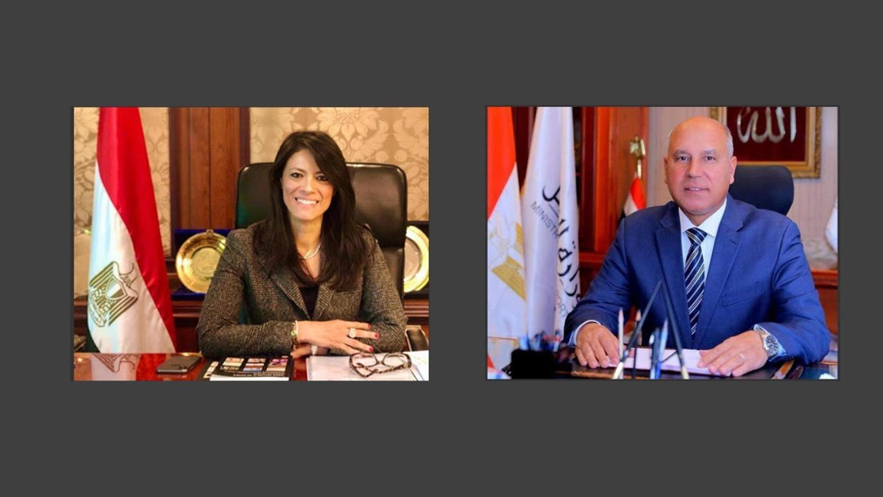 وزير النقل المهندس كامل الوزير ووزيرة التعاون الدولى الدكتورة رانيا المشاط