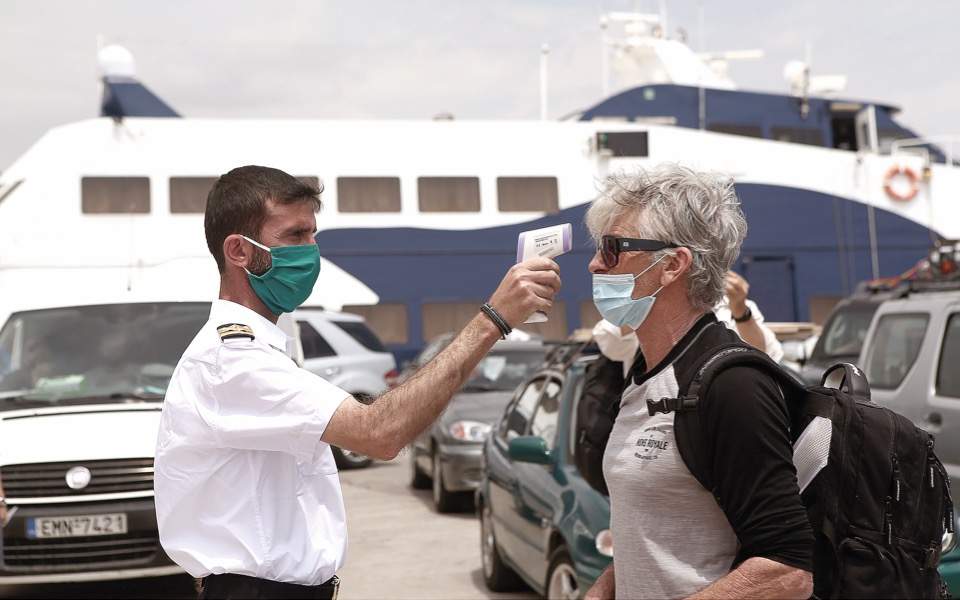 جزر اليونان ؛ فيروس كورونا