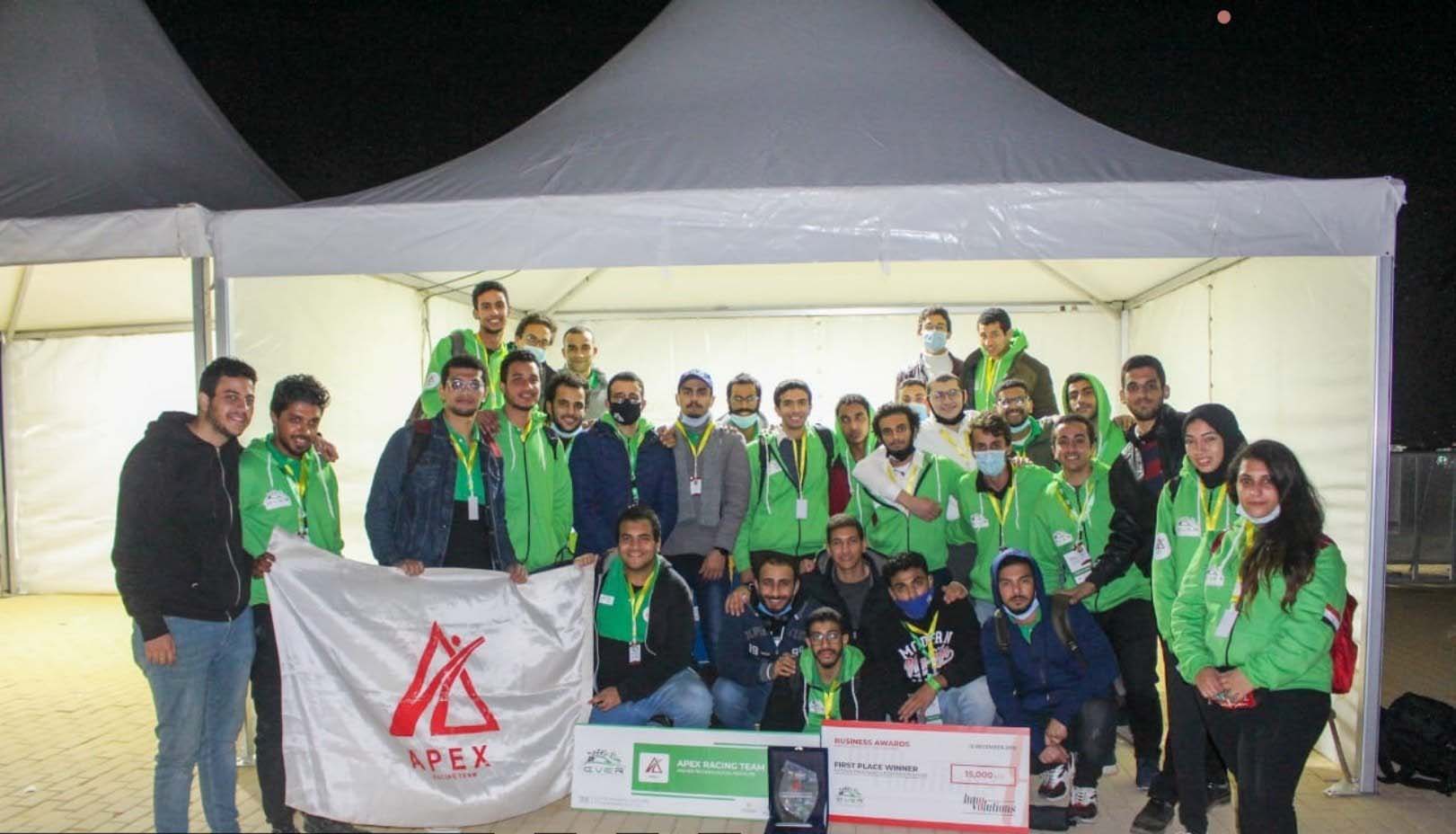 “Apex racing team” يحصل على المركز الثامن فى رالى السيارات الكهربائية