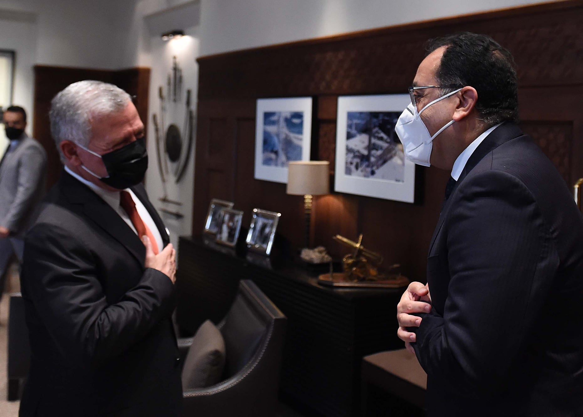 ملك الأردن يستقبل رئيس مجلس الوزراء المصرى