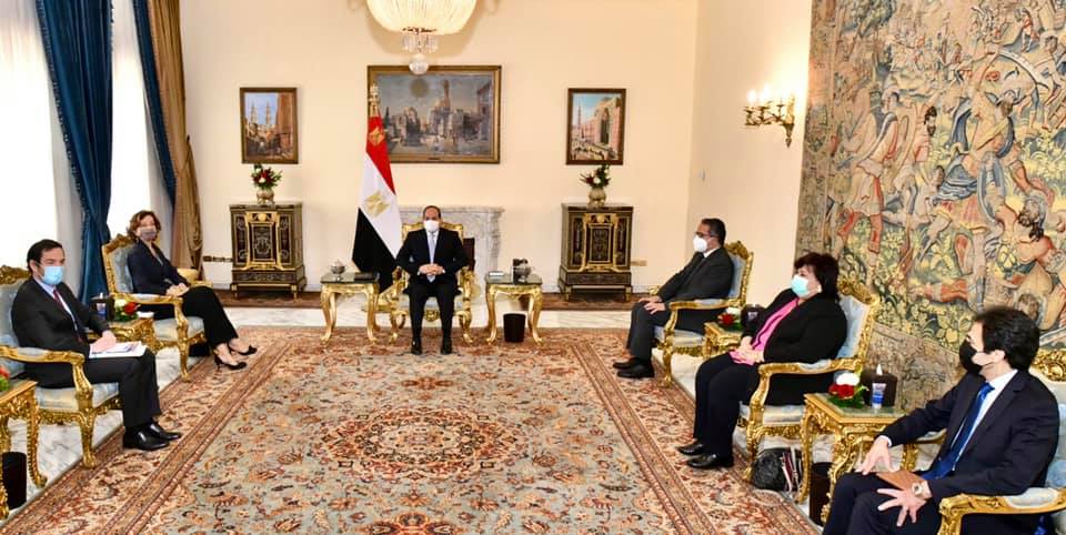 الرئيس السيسى: الدولة تهدف لحماية الآثار المصرية وتقديمها للمصريين والعالم فى أبهى صورة