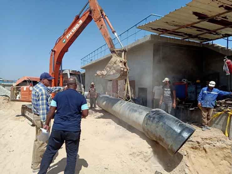 رئيس "النوبارية الجديدة" يتفقد توسعات محطة معالجة الصرف الصحى