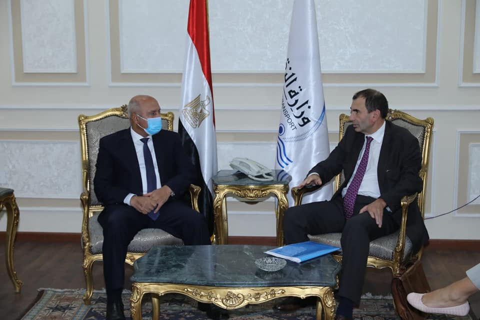 وزير النقل يبحث مع وفد البنك الأوروبي الموقف التنفيذي لعدد من المشروعات المشتركة