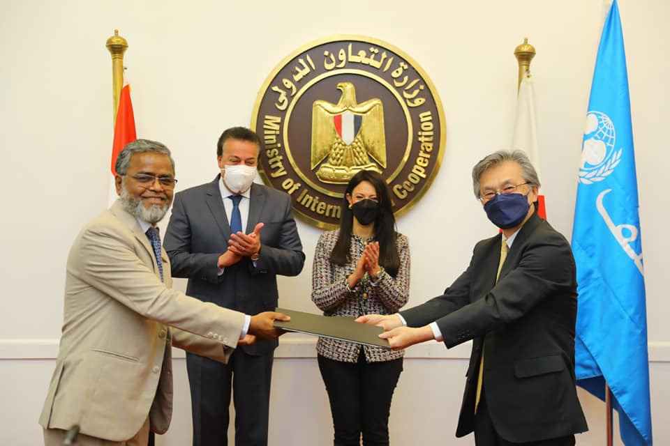 اتفاق بين السفارة اليابانية واليونيسيف لتوسيع نطاق لقاحات كورونا فى مصر
