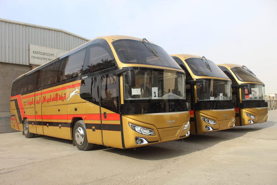 "العربى للنقل البرى" تدشن 7 أتوبيسات جديدة ضمن صفقة توريد 20 أتوبيسا مقابل 96.65 مليون جنيه