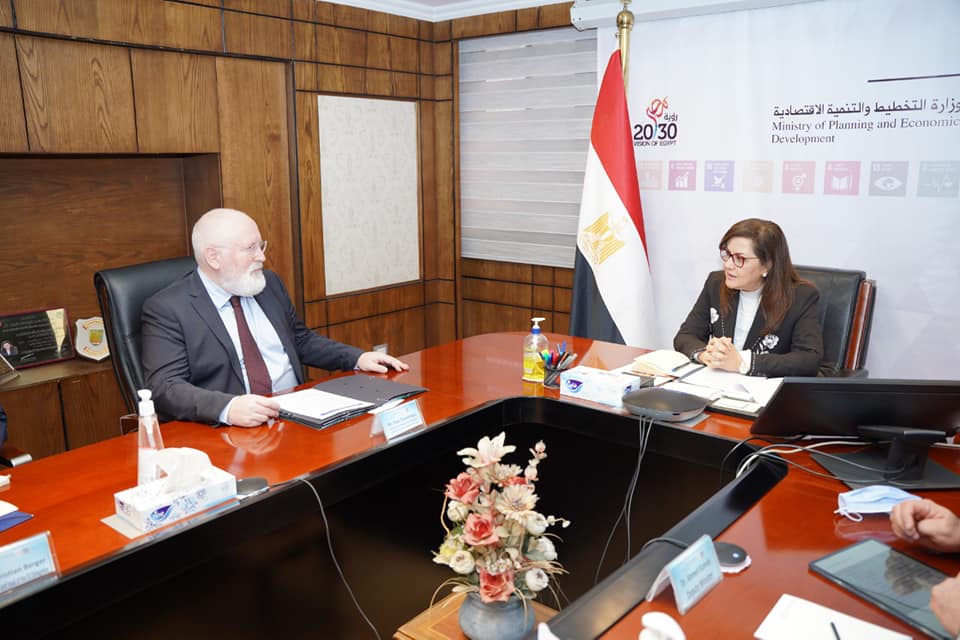 وزيرة التخطيط تبحث مع نائب الرئيس التنفيذى للمفوضية الأوروبية تعميق التعاون