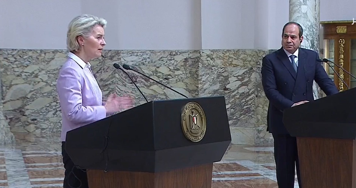 "فون دير لاين": أوروبا تستحوذ على 40% من الاستثمارات الأجنبية المباشرة لمصر