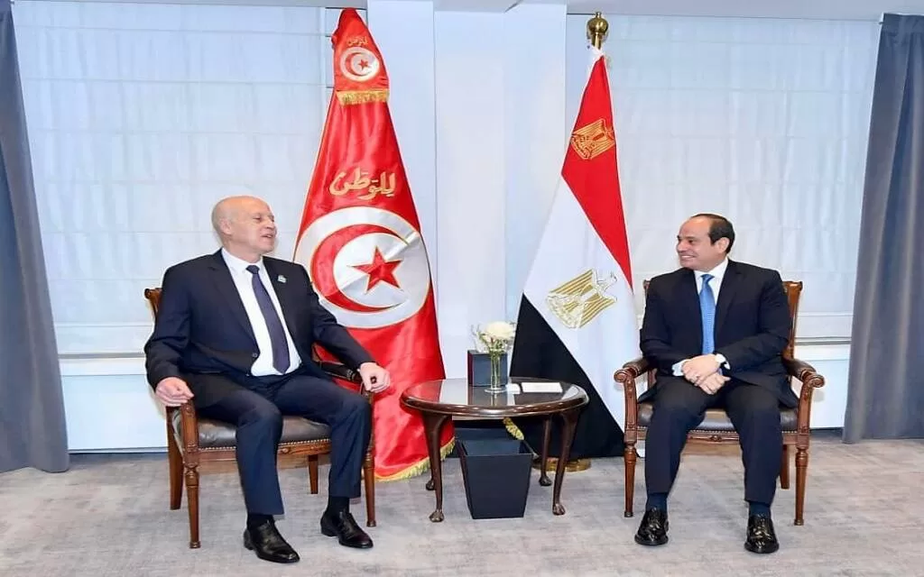 السيسي يستقبل في مقر إقامته بجدة نظيره التونسي