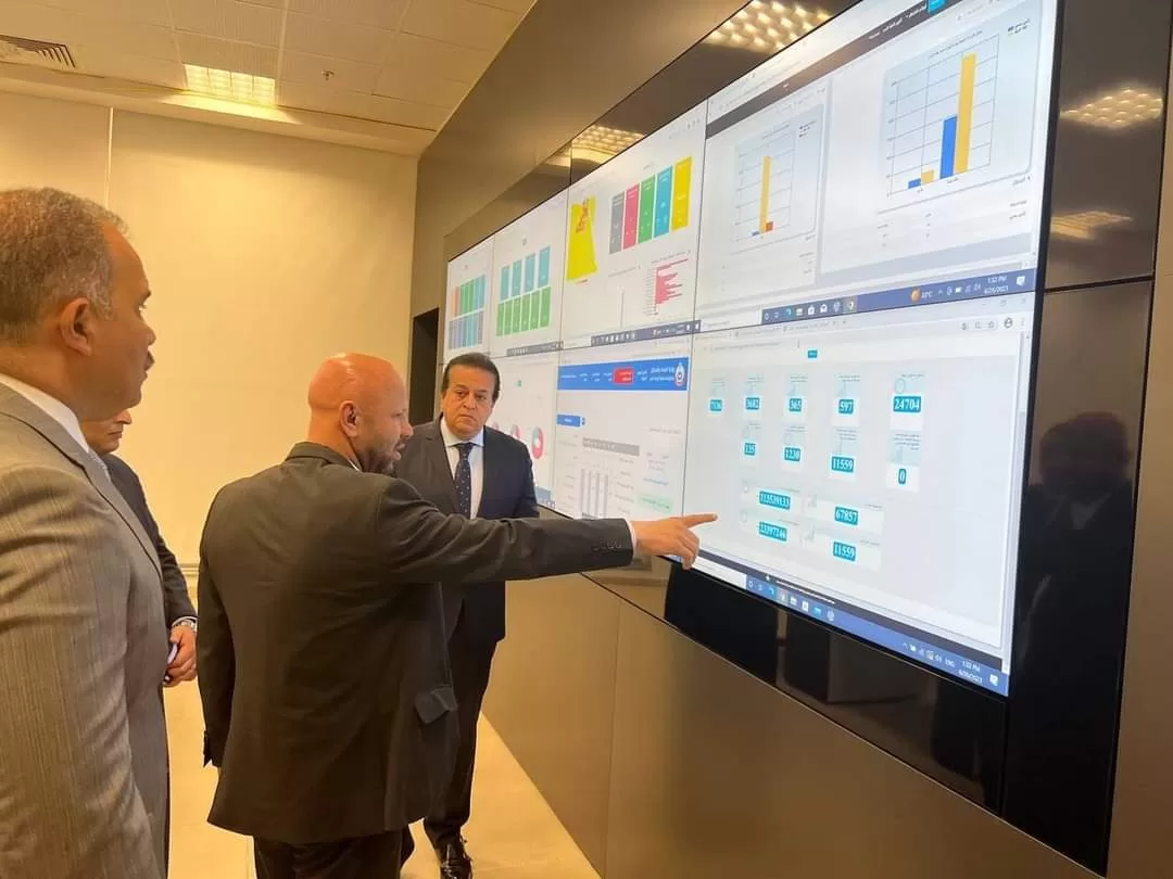 وزير الصحة يتابع مؤشرات أداء «100 يوم صحة» من الغرفة المركزية للتحكم بالعاصمة الإدارية