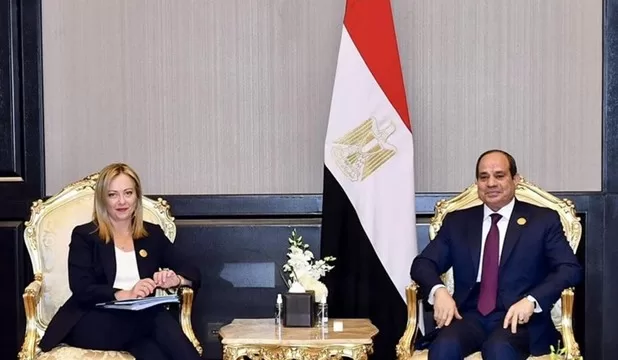 "السيسي" ورئيسة وزراء إيطاليا يؤكدان أهمية العمل على مواصلة تطوير التعاون