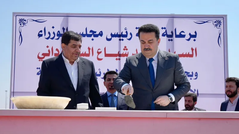 وضع حجر أساس أول خط سكة حديد بين العراق وإيران