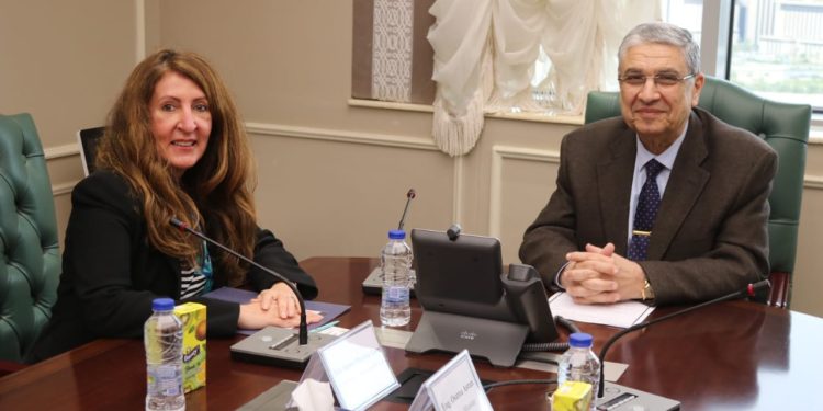 وزير الكهرباء يبحث مع السفيرة الأمريكية سبل تعزيز التعاون