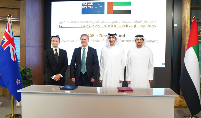 الإمارات ونيوزيلندا تطلقان مفاوضات للتوصل إلى اتفاقية شراكة اقتصادية شاملة