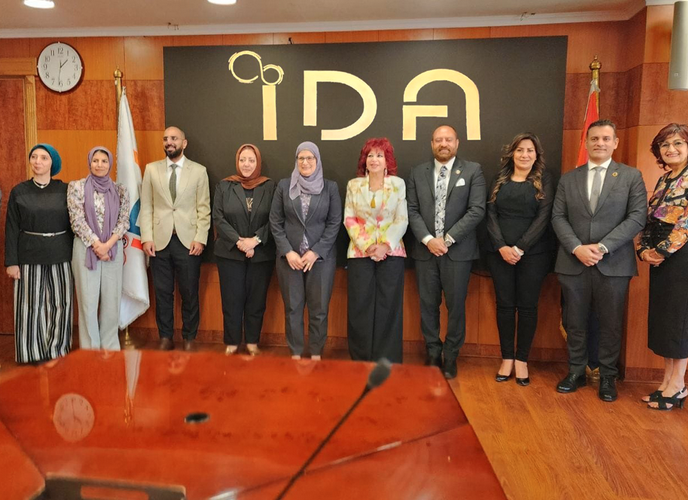 رئيس “التنمية الصناعية” تبحث مع وفد اتحاد المستثمرات العرب تعزيز التعاون