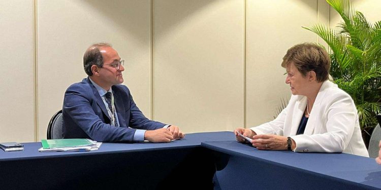 أحمد كجوك وزير المالية وكريستالينا جورجيفا رئيسه صندوق النقد الدولي