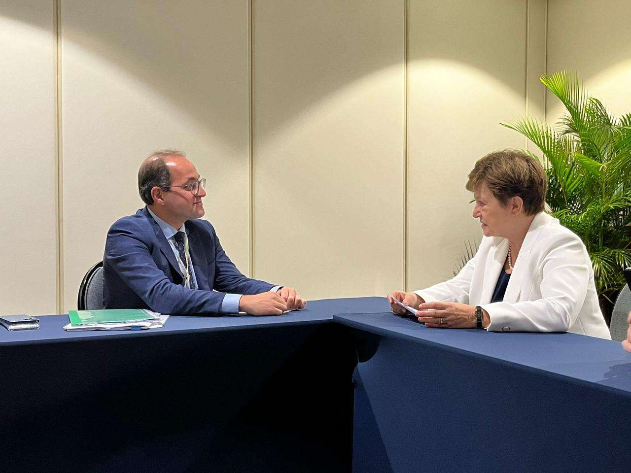 أحمد كجوك وزير المالية وكريستالينا جورجيفا رئيسه صندوق النقد الدولي