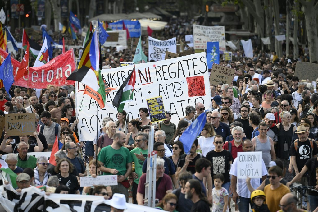 مظاهرات في برشلونة ضد السياحة المفرطة