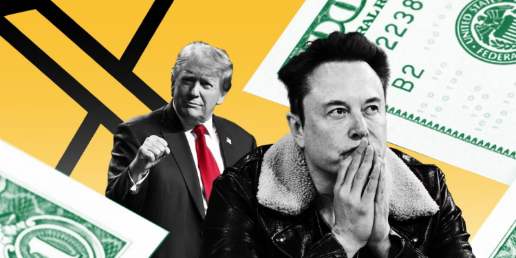 إيلون ماسك و دونالد ترامب ؛ الدولار ؛ الولايات المتحدة الأمريكية