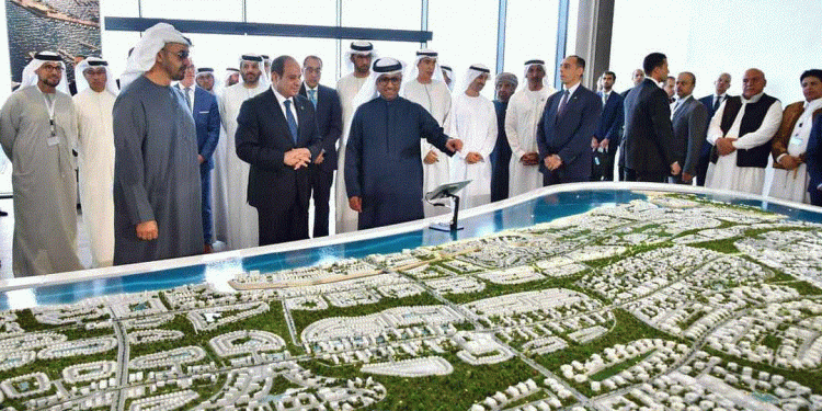 السيسى وبن زايد وإعلان مخطط رأس الحكمة