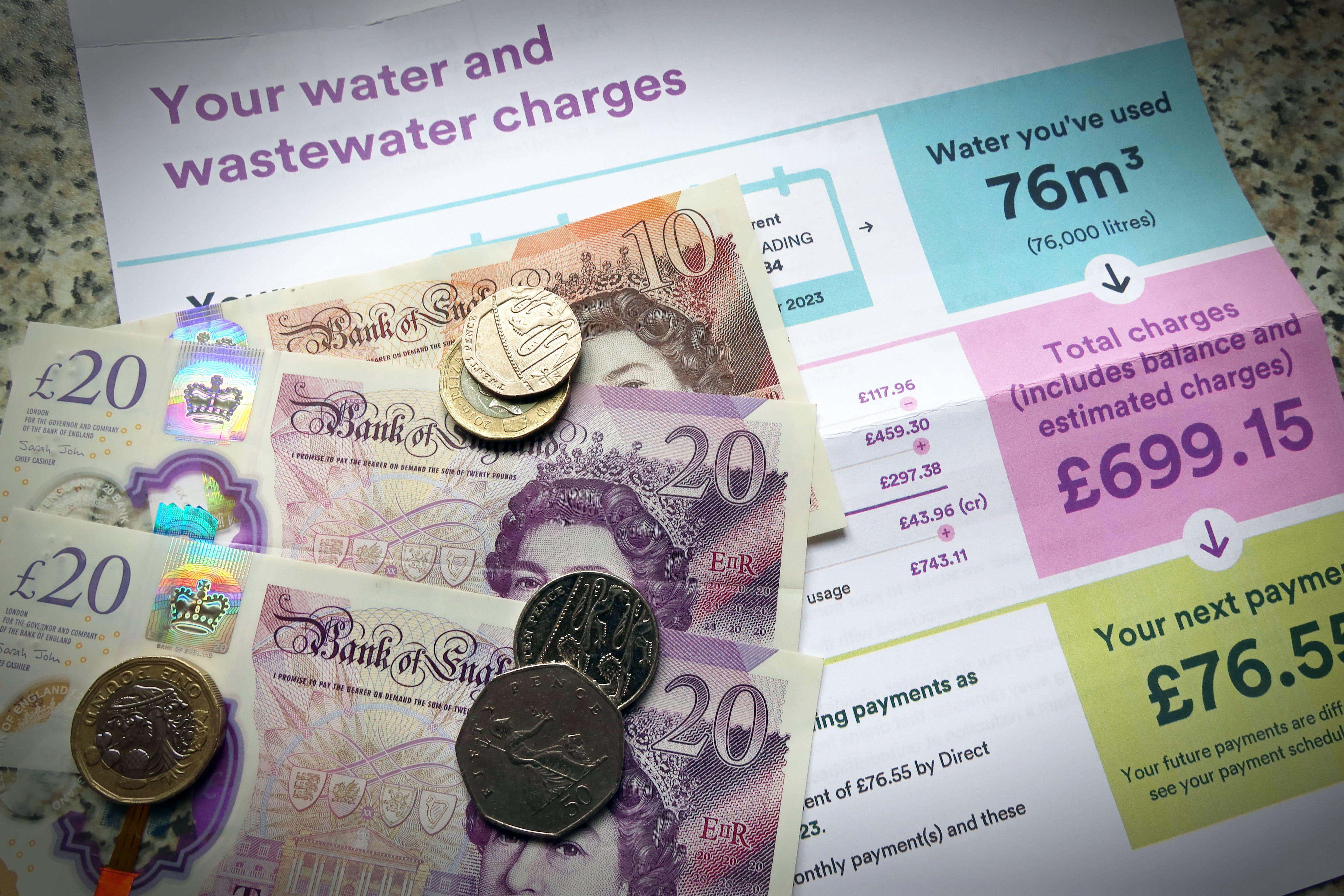 فواتير المياه ؛ بريطانيا ؛ المملكة المتحدة