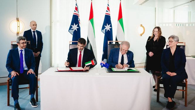 الإمارات وأستراليا توقعان اتفاقية الشراكة الاقتصادية الشاملة