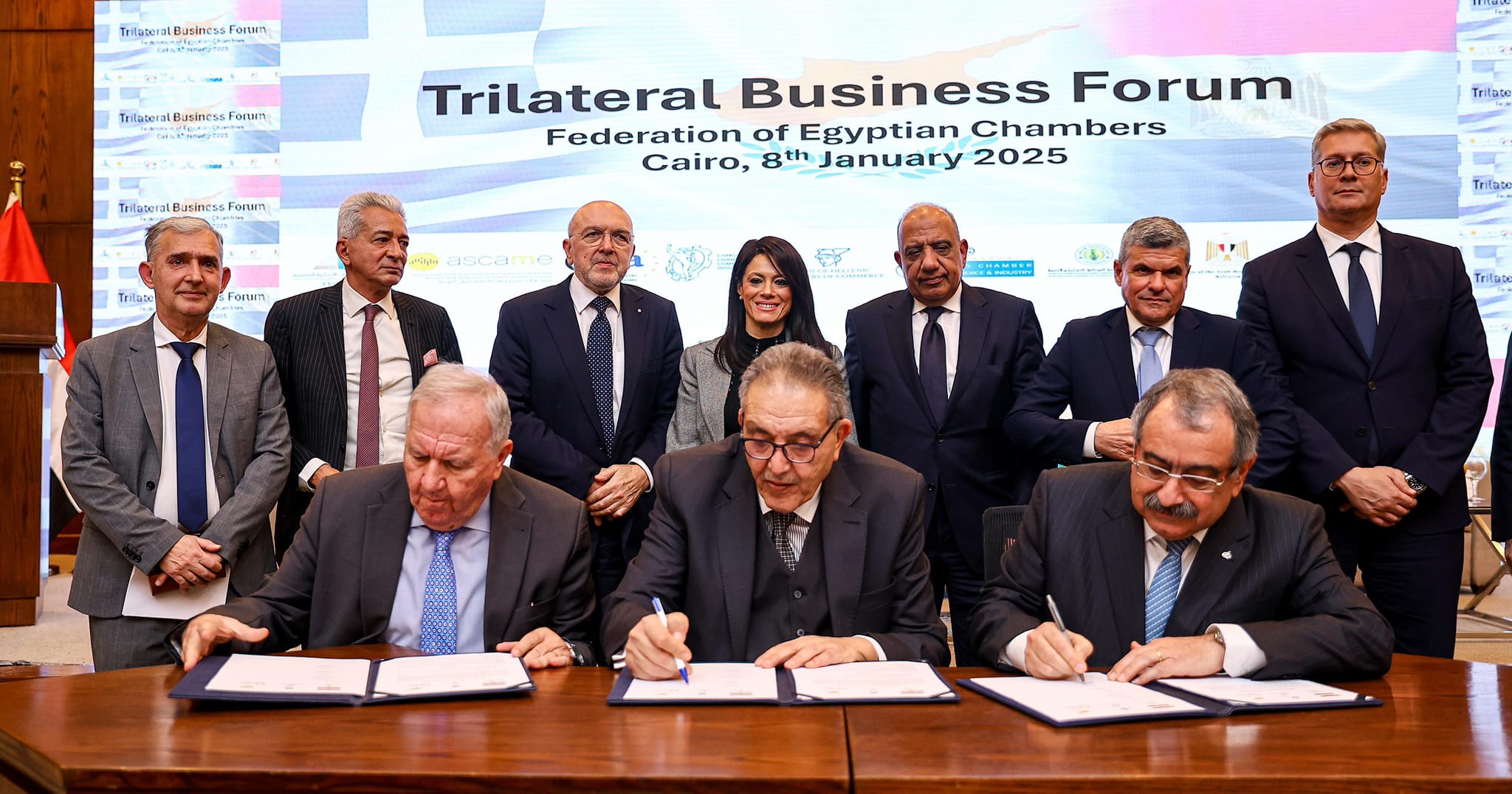 بروتوكول تعاون ثلاثي لإنشاء مجلس الأعمال المصري اليوناني القبرصي