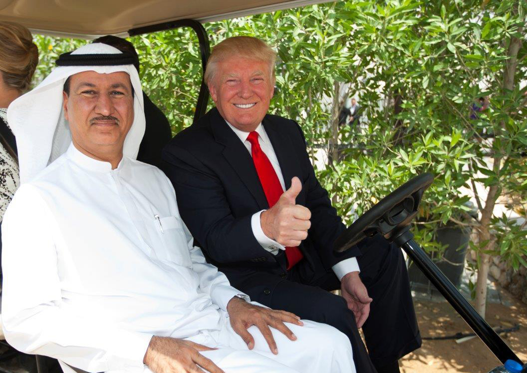 الملياردير الإماراتي حسين سجواني، مؤسس شركة داماك العقارية، ودونالد ترامب
