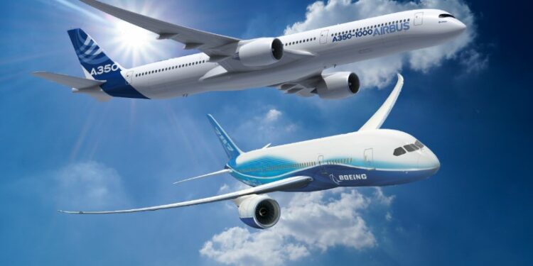 طائرات بوينج وإيرباص