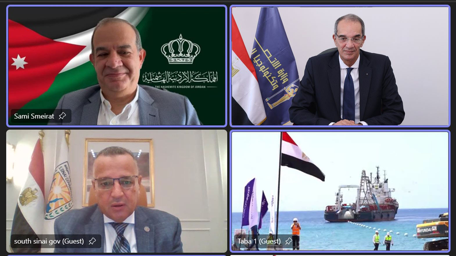 مصر تنتهي من إنزال الكابل البحري "كورال بريدج" للربط مع الأردن