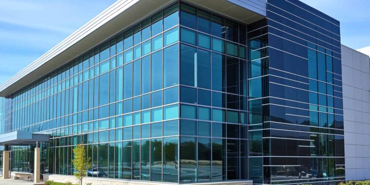 الواجهات الزجاجية ؛ المباني الزجاجية ؛ المباني الإدارية ؛ العقارات