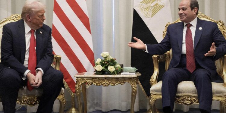 ترامب : الرئيس السيسي قام بجهد عظيم وعمل رائع لوقف حرب غزة