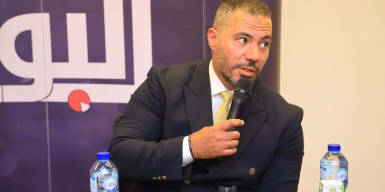 محمد صبري، نائب رئيس البورصة المصرية، خلال مائدة مستديرة عقدتها جريدة البورصة عن المشتقات المالية