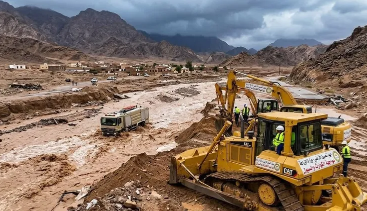 “الزراعة” تعيد فتح طرق “تجمع النهايات” بسيناء بعد تضررها من السيول