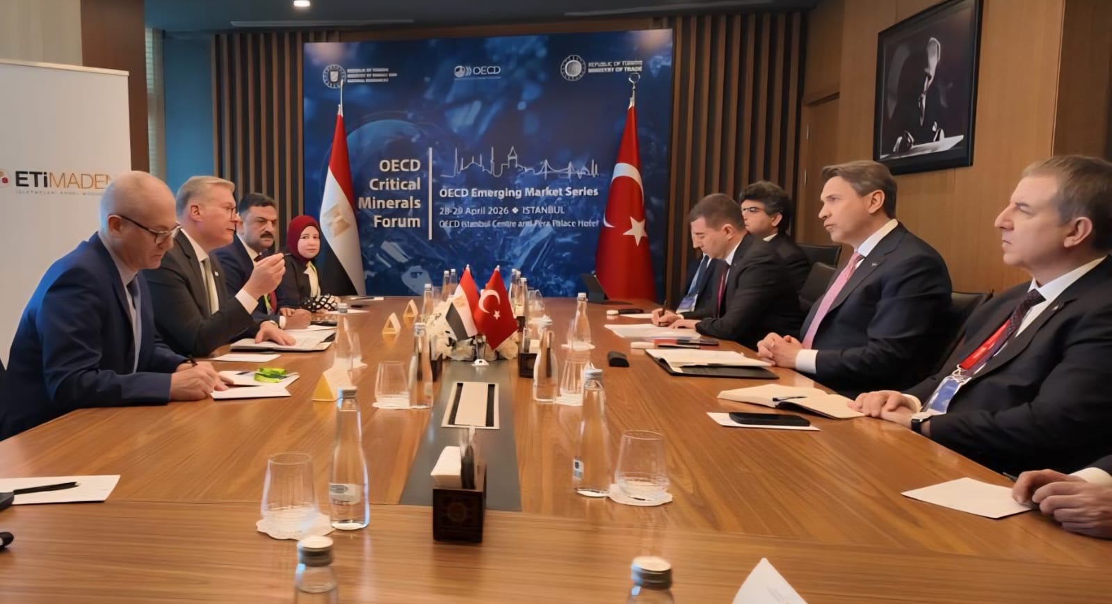 وزير البترول يبحث مع نظيره التركى فرص التعاون فى مجالات التعدين والطاقة